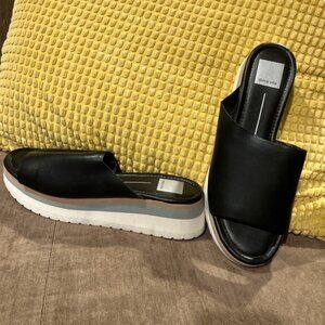 Black platform sandals